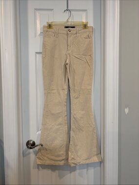 Hollister Beige Flared Corduroy Jeans